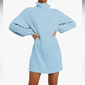 Knit turtle neck dress